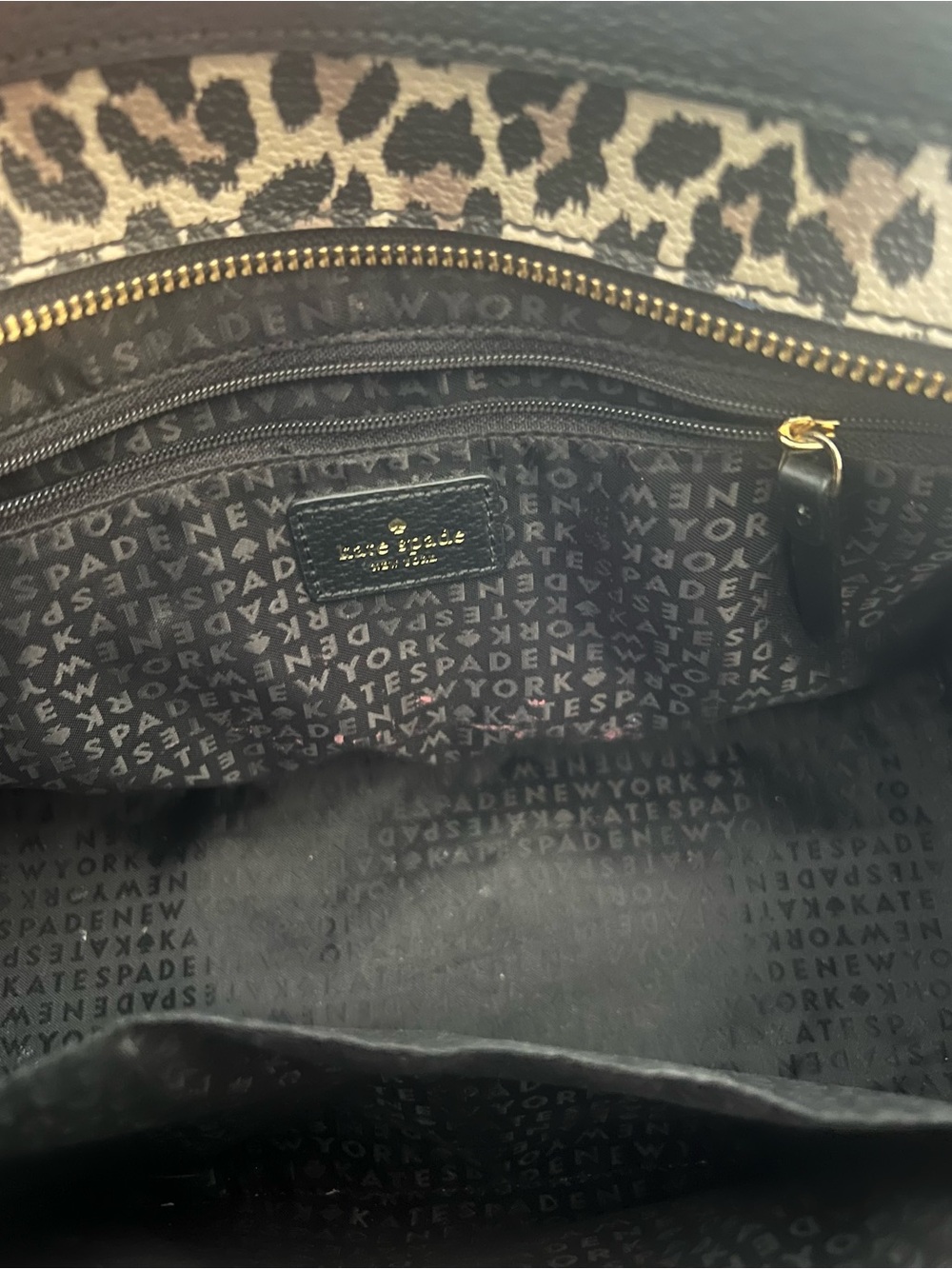 Kate Spade leather handbag with Leopard accents. - Picture 6 of 6